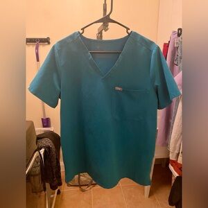 FIGS Women’s Catarina Scrub Top - Limited Edition Pacific Blue - Size LARGE